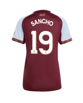 Aston Villa Jadon Sancho #19 Maglia Gara Casa Repliche 2025-26 Donna Maniche Corte